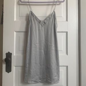 Wilfred Silver Slip Dress - fully lined
